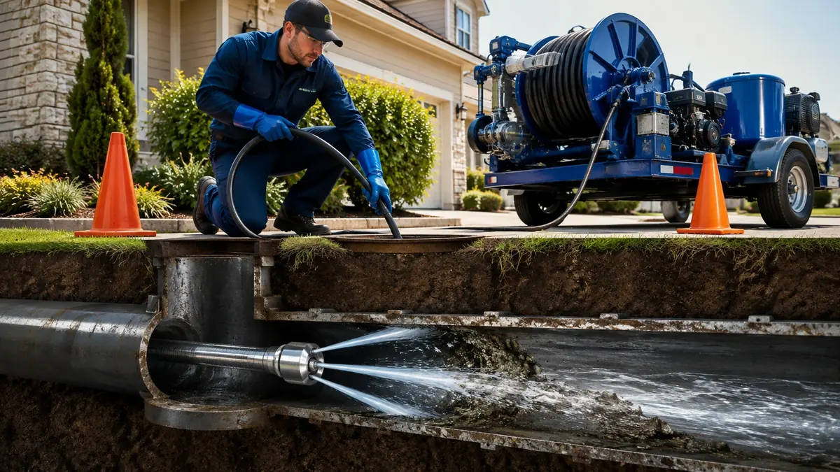 Main Sewer Line Hydro Jet Cleaning in Clovis