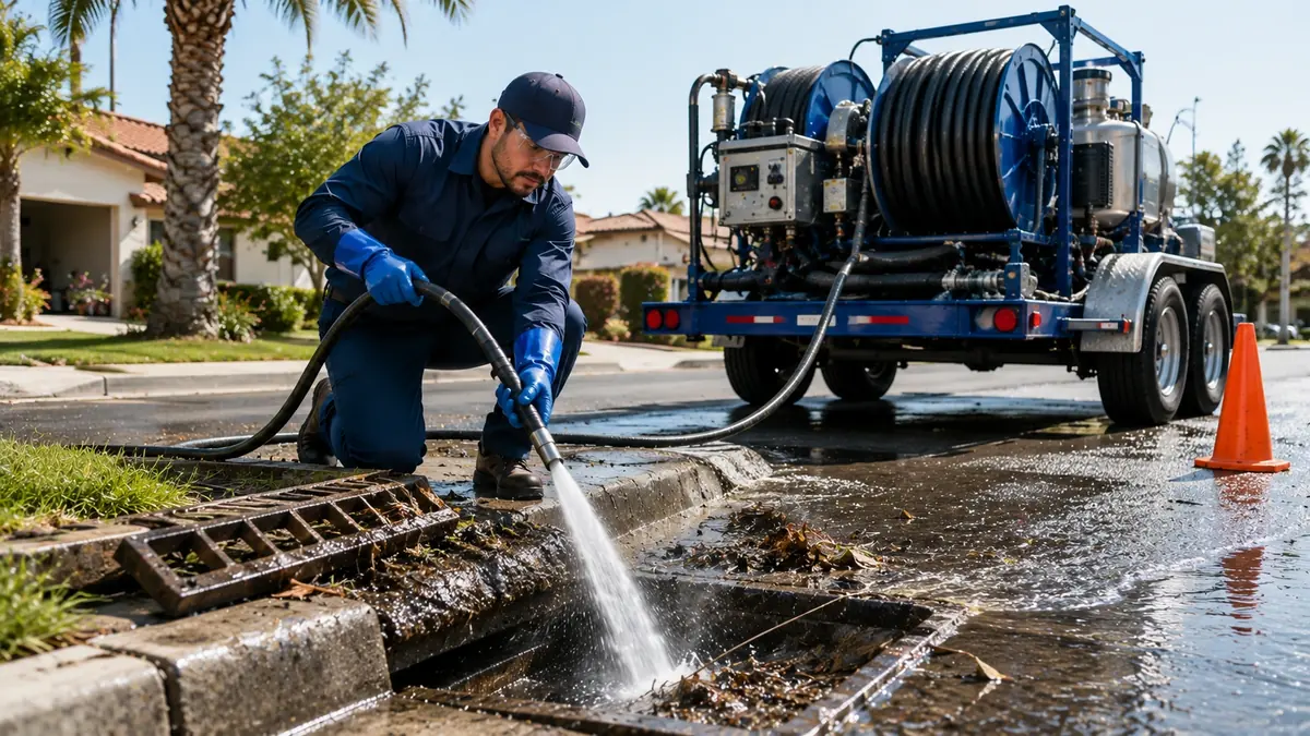 Storm Drain Hydro Jet Cleaning in Clovis